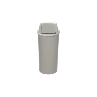 Lixeira com Tampa Vai-vem 22L Abertura Manual com Balde Interno Cinza Higipack