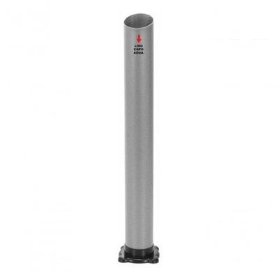 Lixeira de Copos com 1 Tubo 5L Aço Inox Abertura por Pressão Cinza Higipack