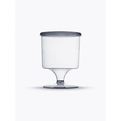 Taça Pit 150 com Tampa Cristal Acrílico Transparente para Festas 200 Und Plastilânia