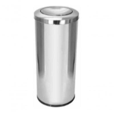 Lixeira C21 30L Aço Inox Abertura Manual com Tampa Meia Esfera Higipack