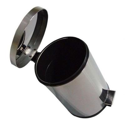 Lixeira 30L Aço Inox Abertura com Pedal Cesto Interno Removível Inox JSN