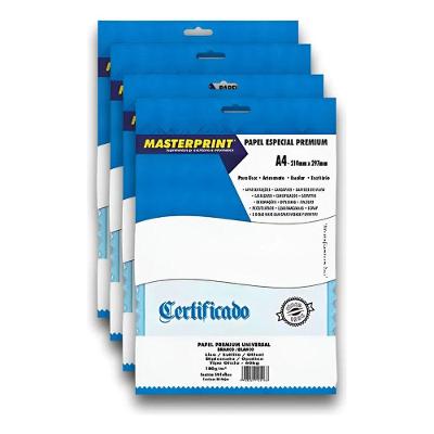 Papel Offset Diplomata Opaline Liso 180G-M2 A4 Pacote com 200 Folhas Branco
