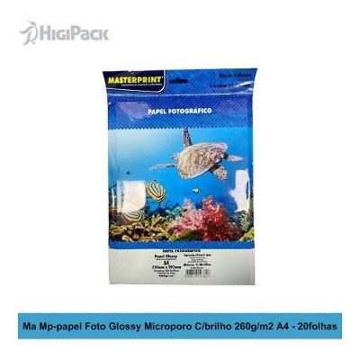 Papel Fotográfico MA MP-Papel Foto Glossy 260G-M2 A4 20 Folhas Branco