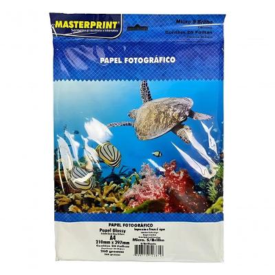 Papel Fotografico Microporoso Semi Glossy 260G A4 Pacote 20 Folhas para Impressao de Fotos