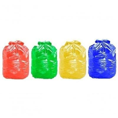 Kit Sacos para Lixo 40L Normal 100 Unidades Verde Amarelo Azul Vermelho JSN