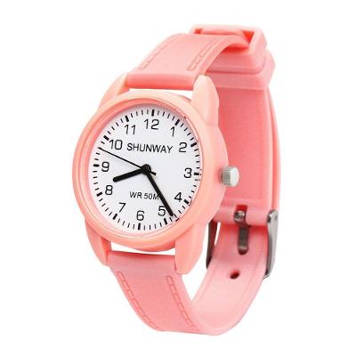Relógio Analógico Feminino S582-03-1 Silicone Moderno Rosa Tudo em Caixa
