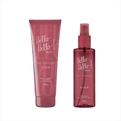Kit Perfume Hello Muse Eau de Cologne Feminino Floral Amadeirada 100ML