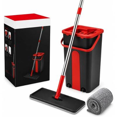 Mop Esfregão Giratório 360 graus  Fit com Balde Lava e Seca Autolimpante de Aço Inoxidável para Limpeza