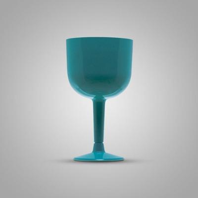 Taça Pit 500 Gin Acrilico Conjunto 4 Unidades 500ML Azul Esverdeado Plastilânia