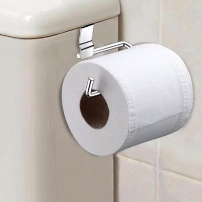 Suporte para Papel Higienico Simples para Caixa Acoplada Instalação Fácil Aço Cromado OEM