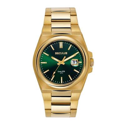 Relógio Masculino 44263G Analógico Aço Inox Dourado Séculus 40MM