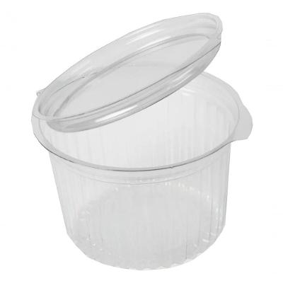 Pote Redondo BP771 Tampa Articulada Polipropileno Empilhável Reutilizável Transparente Bipack 450ML