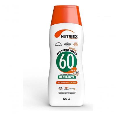 Protetor Solar Fps 60 Nutriex 120ml Proteção Uv Repelente Profissional