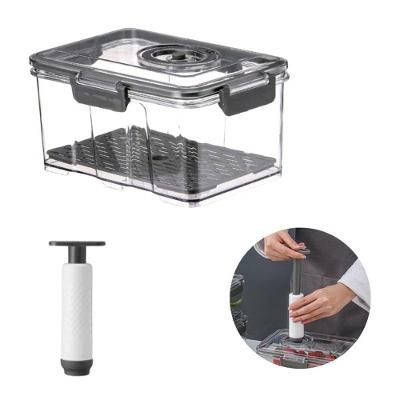 Pote Hermético com Bomba de Vácuo 2L Plástico e Silicone Vedação para Despensa Transparente Top Rio