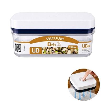 Pote Hermético Vacuum Pumps com Vedação à Vácuo em Plástico e Silicone para Alimentos Transparente