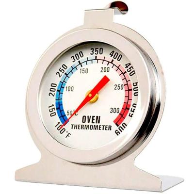 Termômetro Analógico para Forno 300 graus C Aço Inox com Base para Apoio Ou Pendurar Inox Clink