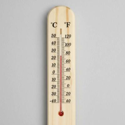 Termômetro Madeira Interno e Externo Grande Leitura Celsius e Fahrenheit Amadeirado Ke Home