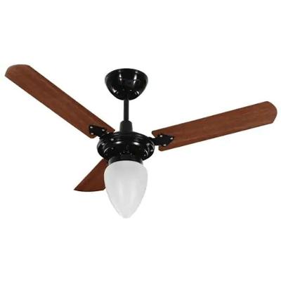 Ventilador de Teto 130W 95CM 3 Pás Preto 110V