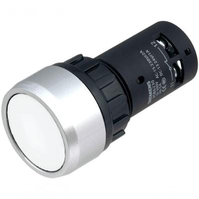 Botão de Comando Monobloco Siemens 3SB6230 1NA+1NF Bivolt 22MM Branco