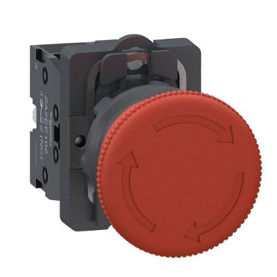 Botão de Emergência Schneider Electric XA2AS542 Cogumelo Vermelho 22MM 1NF Bivolt