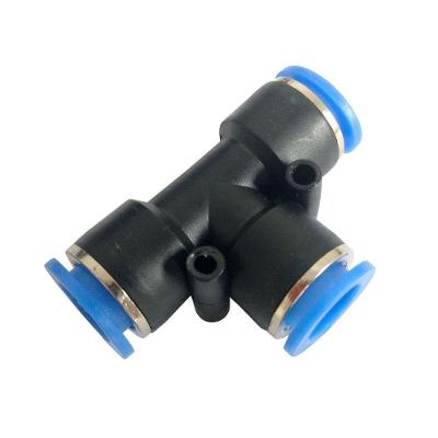 Conector Pneumático Tee União Fluir para Tubo 8MM com Conexão Instantânea Bivolt