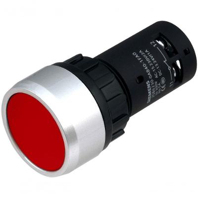 Botão de Comando Monobloco Siemens 3SB7230-0AB20-1FA0 1NA+1NF Bivolt Vermelho