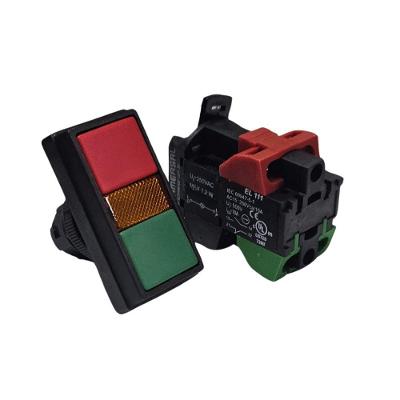 Botão de Comando Duplo Ace Schmersal DP2-14+EL111 1NA+1NF 220V Verde e Vermelho