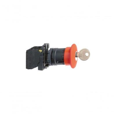 Botão de Comando Schneider Electric XB5AS141 Soco Destravar com Chave 1NA 22mm 40MM Bivolt