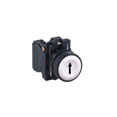 Botão Plástico Schneider Electric XB5AA3343 Impulsão com Seta 2NA 22MM Amarelo
