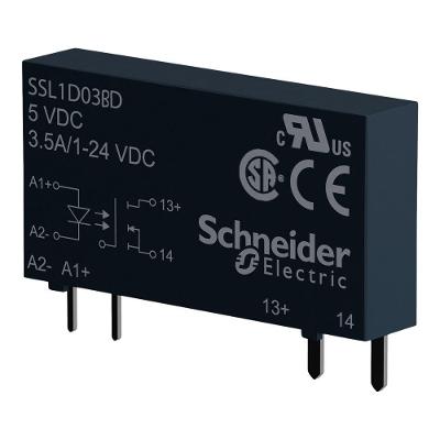Relé Tipo Plug-in Schneider Electric SSL1D03BD Comutação DC 24VCC 3,5A Bivolt com Soquete