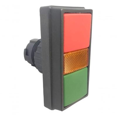 Botão de Comando Duplo com Sinaleiro Ace Schmersal DP3-14+EL111 1NA+1NF Bivolt