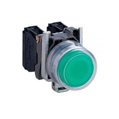 Botão Schneider Electric XB4BP33 Metálico com Revestimento de Silicone 2NA Bivolt Inox