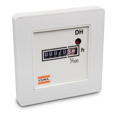Relé Totalizador de Horas Coel DH para Compressores 220V 48x48 cm com Moldura 72x72 Branco