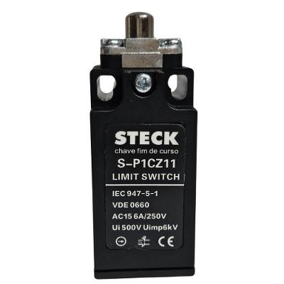 Chave Fim de Curso Steck SP1CZ11 Pistão Termoplástico Simples Curto M20 IP66 6A 250Vca Bivolt