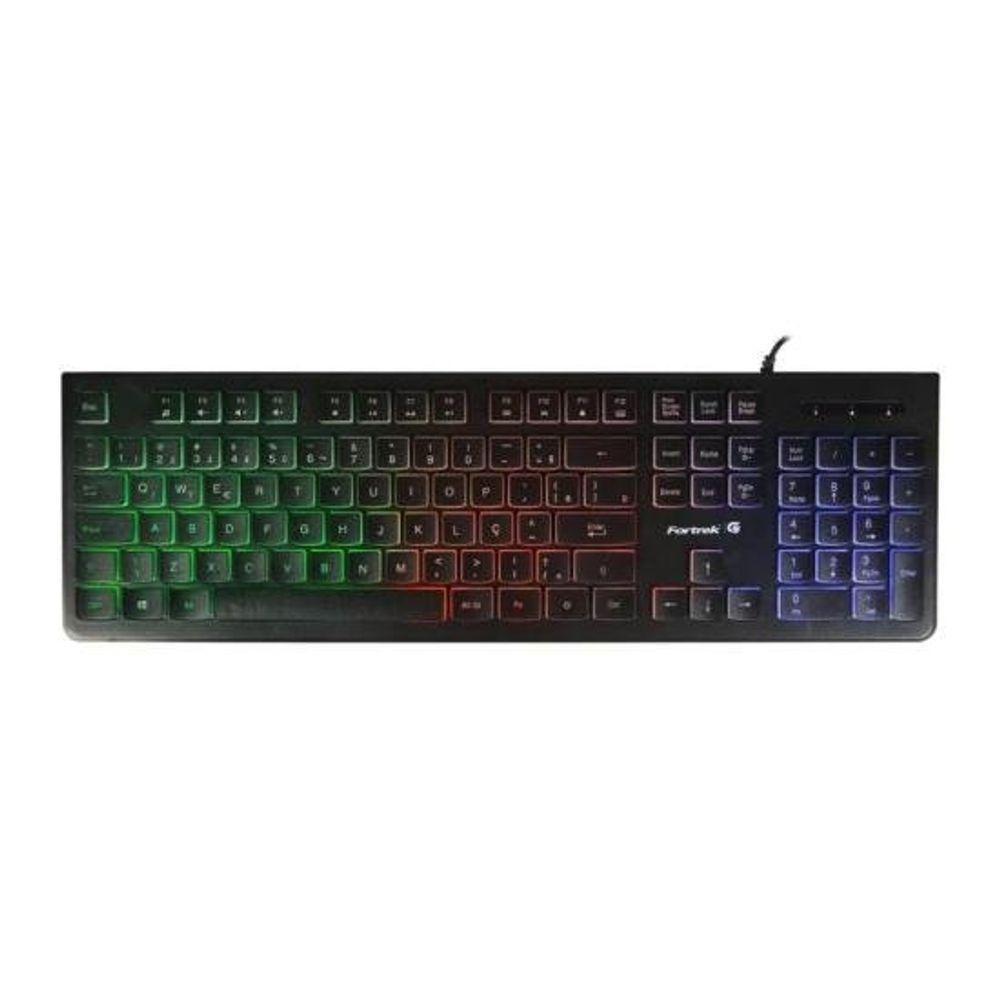 Teclado Gamer Multimídia Black Eagle Preto Fortrek - 1
