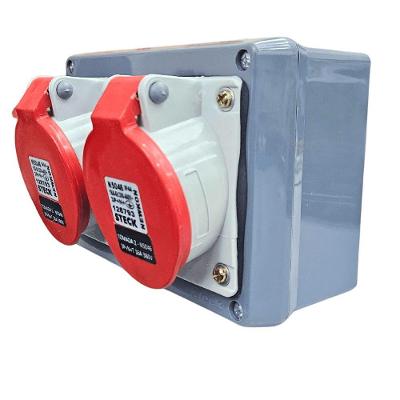 Quadro de Sobrepor com Tomadas Industriais N5046 2 16A 380-440V IP44 Cinza Steck
