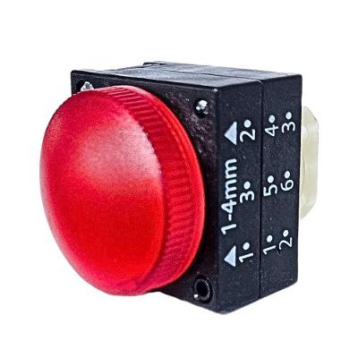 Botão Frontal Sinaleiro Siemens 3SB3001-6AA20 Indicador Luminoso Bivolt Vermelho