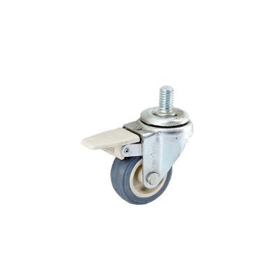 Rodízio Espiga Giratório Rodiline SGRE 158 BP com Freio 41MM 30KG 110V