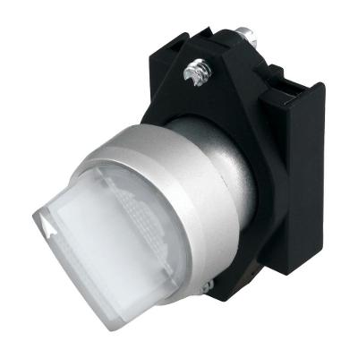 Frontal Comutador Iluminado 2 Posições Retenção Siemens 3SB6031-2AA60-0YA0 Bivolt com Suporte Branco