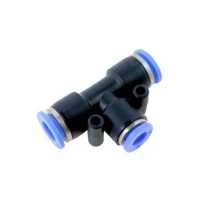 Emenda Pneumática Tipo Tee Redução Fluir 08-06-08 Conector Plástico 10 Bar Bivolt