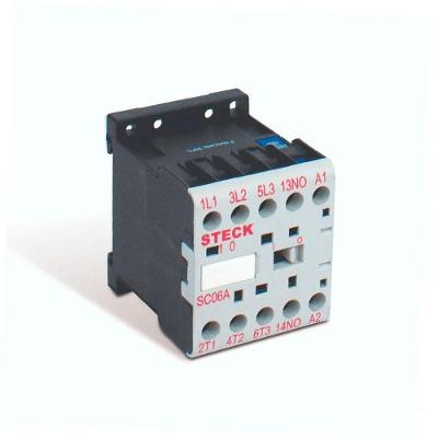 Mini Contator Auxiliar Steck SC06A10J30 3NA+1NA 6A 12VCA 50-60Hz