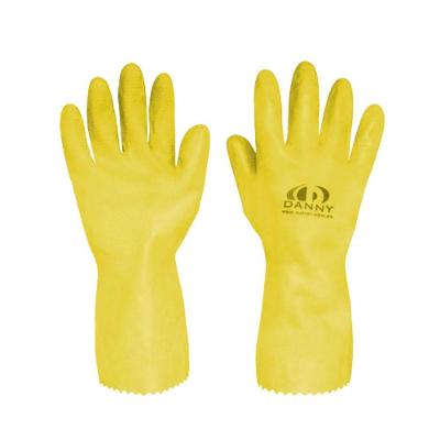 Luva de Proteção em Látex Danny EPI DA-360 Amarela com Palma Antiderrapante Bivolt
