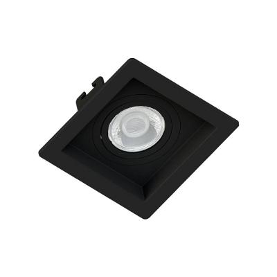 Spot Embutido Face Recuada Quadrado Bivolt Preto Save Energy 13CM