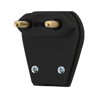 Pino de Junção Macho 1077-2 Conector 2P 20A Bivolt Preto Pezzi