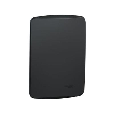 Placa 2x4 Cega com Suporte Miluz Acabamento Matt Grafite Schneider Electric