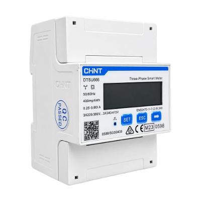 Medidor Inteligente Trifásico DTSU666 com Medição Bidirecional Tela LCD 3x230-400V RS485 5(80)A
