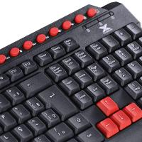 Teclado Usb Gamer Vx Gaming Dragon V2 Abnt2 1.8M Preto Com Vermelho - Gt100 - 5