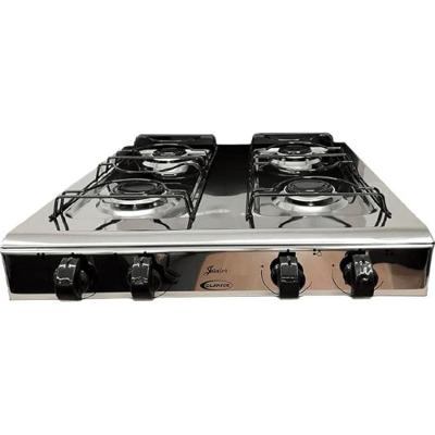 Fogão a Gás Piso 4 Bocas GLP Clarice Junior Mesa Inox Acendimento Manual 110V