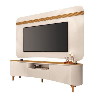 Rack Bancada Com Painel Para Tv Até 80 Polegadas 2m Delta Off White - Madeirado