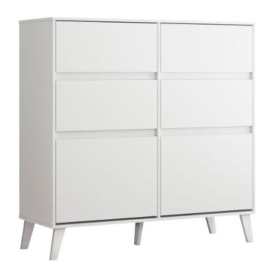 Cômoda Sapateira 4 Gavetas 2 Portas Kansas Branco